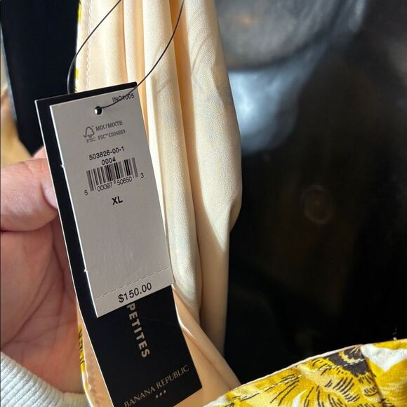 Banana republic women’s xl assymetrical hem maxi dress patchwork mixed media - Picture 7 of 8